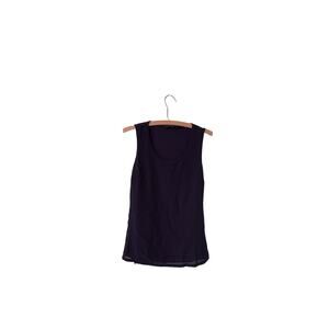 Colleen Lopez Womens XS Navy Sleeveless Scoop Neck Lined Viscose Pullover Top